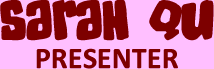 Sarah Qu home page header
